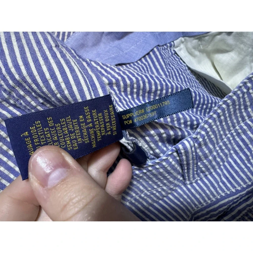Polo Ralph Lauren Chino Shorts Mens 44 44B Pinstripe Seersucker 9